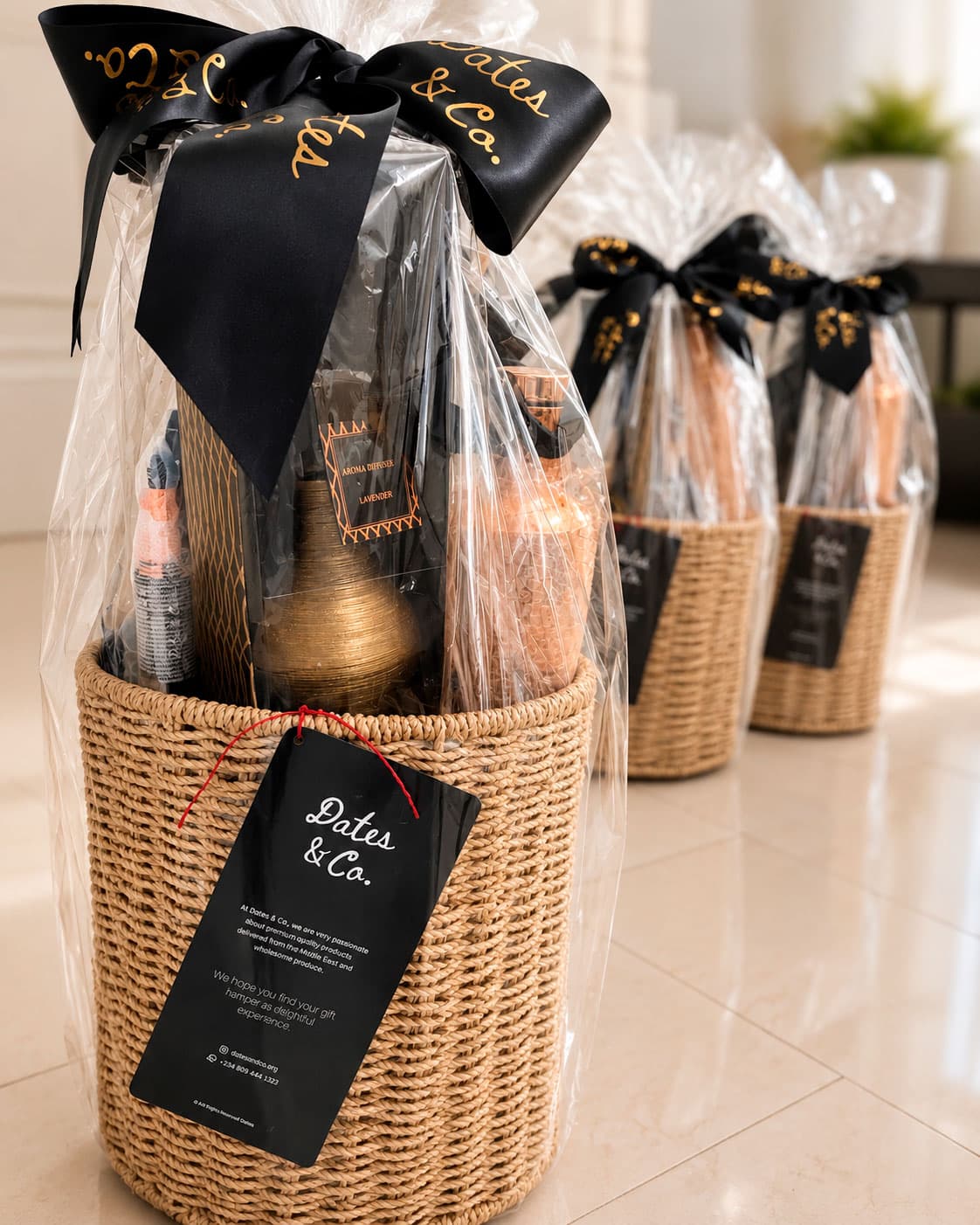 A hamper arranged for gifting