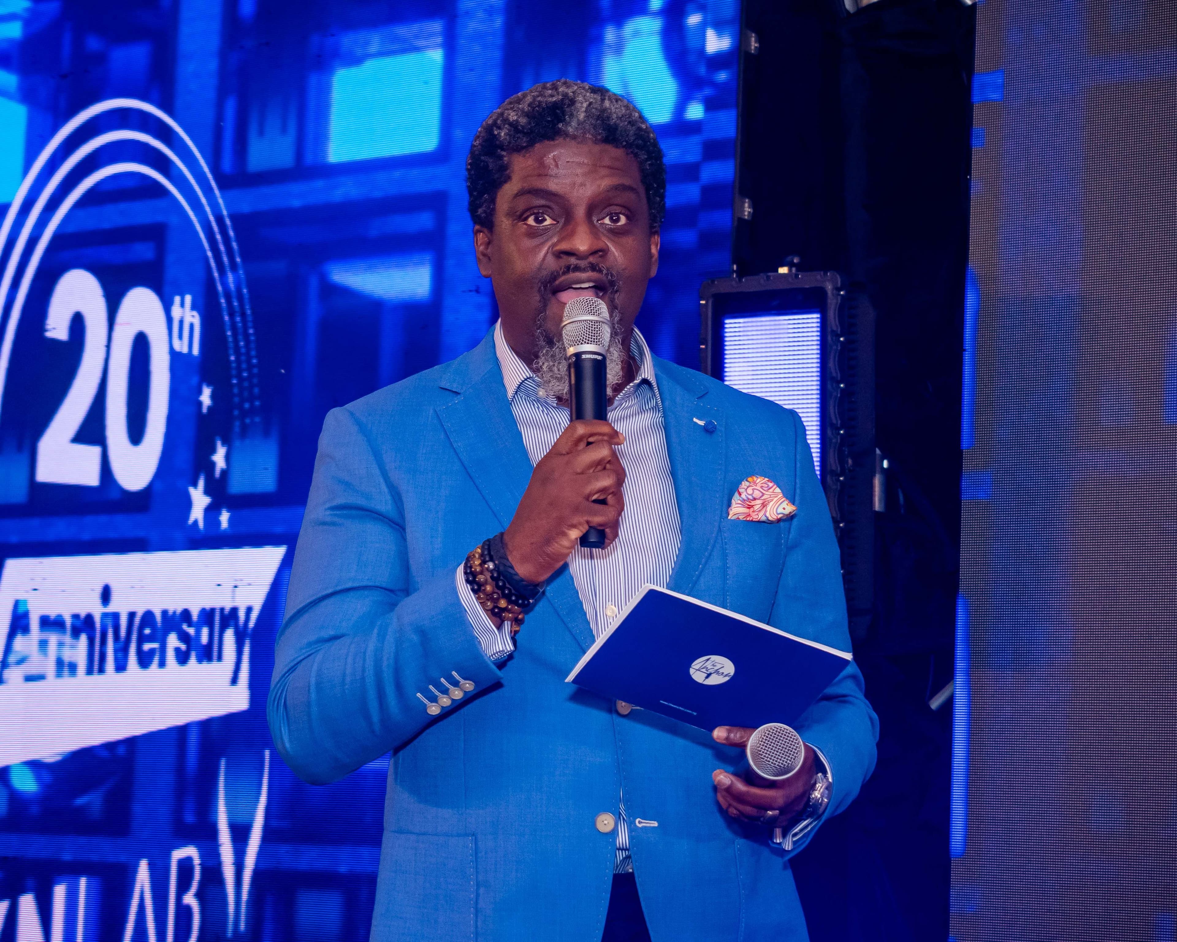 The Anchor hosting an anniversary event on stage